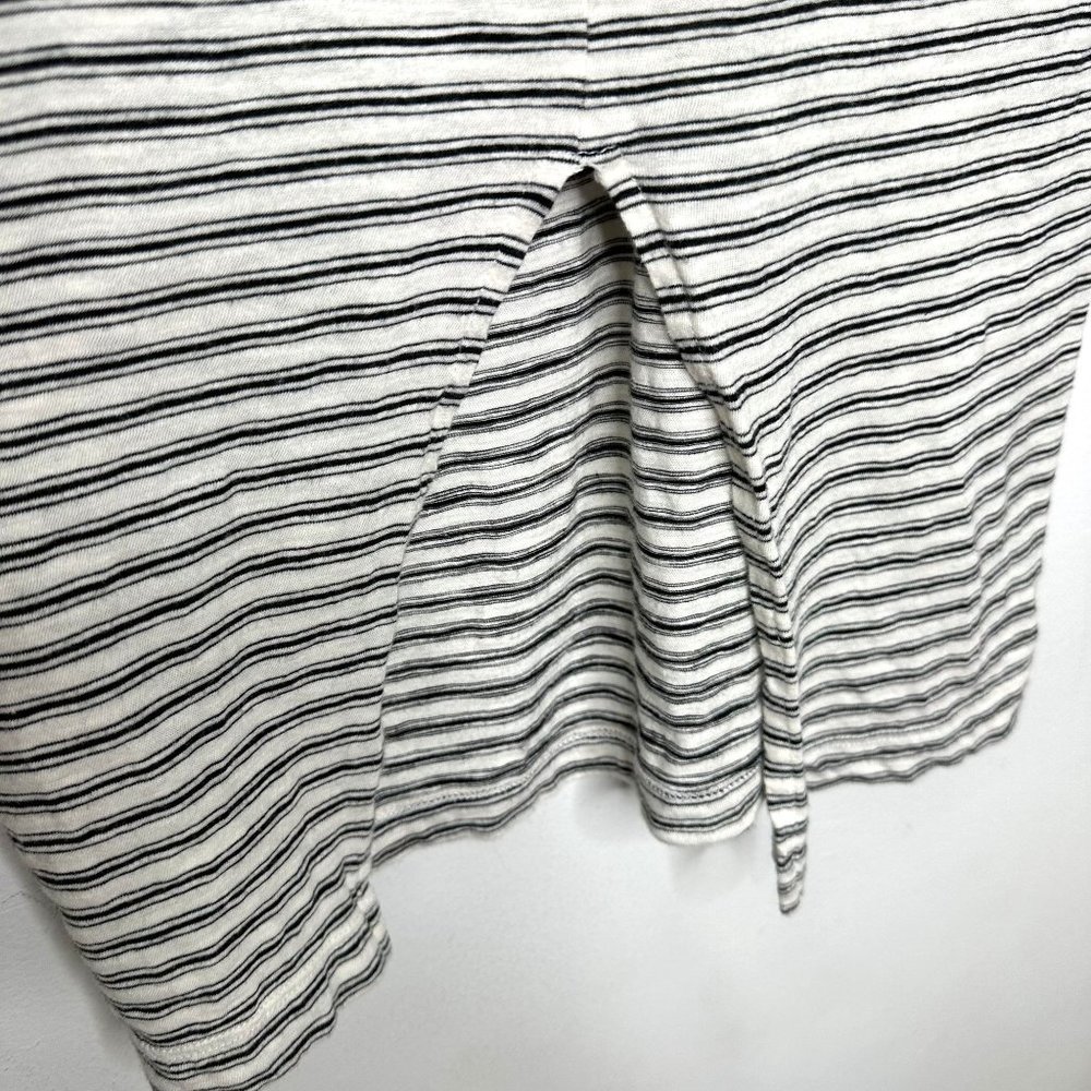 ALL SAINTS Paloma Striped Midi Dress with Knot Front Charcoal Grey Sz XS - Picture 9 of 12